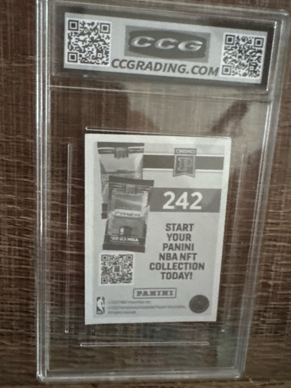 Panini Clear Plastic Trading Card Display Case - Transparent